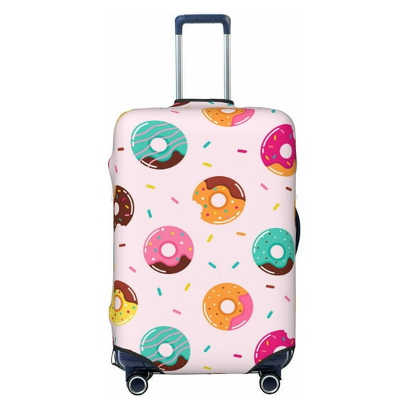 Balery Luggage Cover Donut Print Suitcase Covers for Luggage Elastic Washable Suitcase Protector Fits 18-32 Inch Luggage-Small
