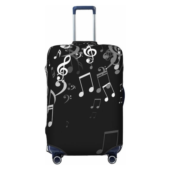 Balery Luggage Cover Falling Musical Print Suitcase Covers for Luggage Elastic Washable Suitcase Protector Fits 18-32 Inch Luggage-Large