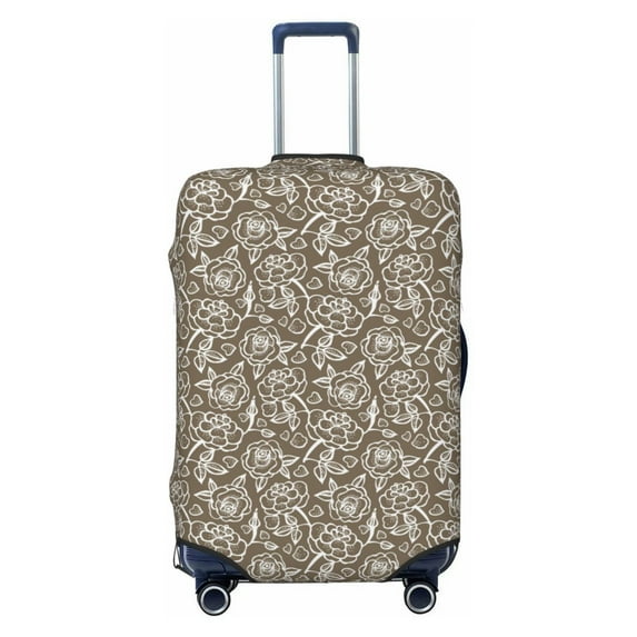 Balery Luggage Cover Flower Rose Print Suitcase Covers for Luggage Elastic Washable Suitcase Protector Fits 18-32 Inch Luggage-Small