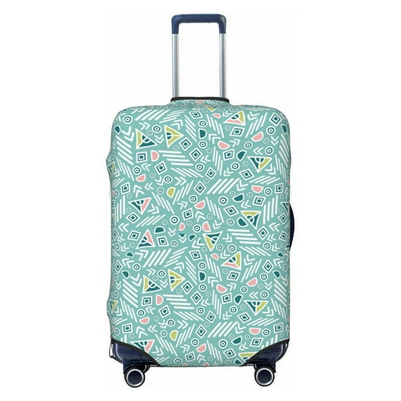 Balery Luggage Cover Geometric Elements Print Suitcase Covers for Luggage Elastic Washable Suitcase Protector Fits 18-32 Inch Luggage-