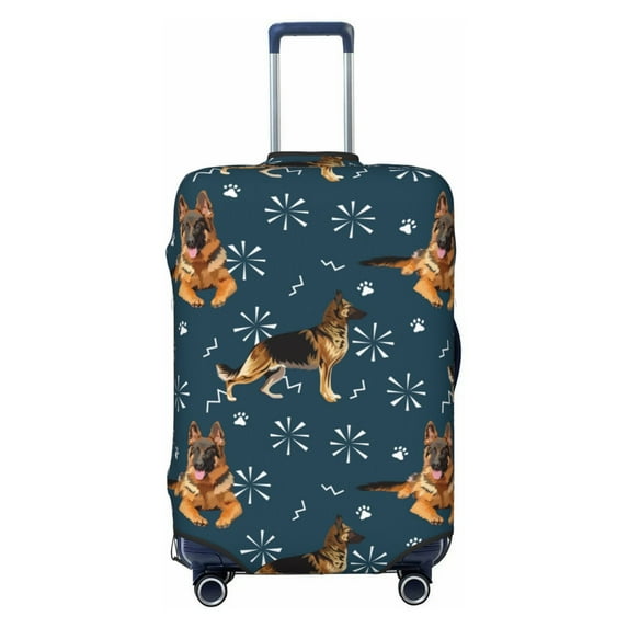Balery Luggage Cover German Shepherd Dog Print Suitcase Covers for Luggage Elastic Washable Suitcase Protector Fits 18-32 Inch Luggage-X-Large