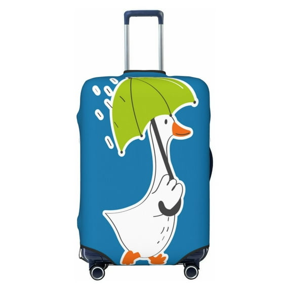 Balery Luggage Cover Goose Holding an Umbrella Print Suitcase Covers for Luggage Elastic Washable Suitcase Protector Fits 18-32 Inch Luggage-X-Large