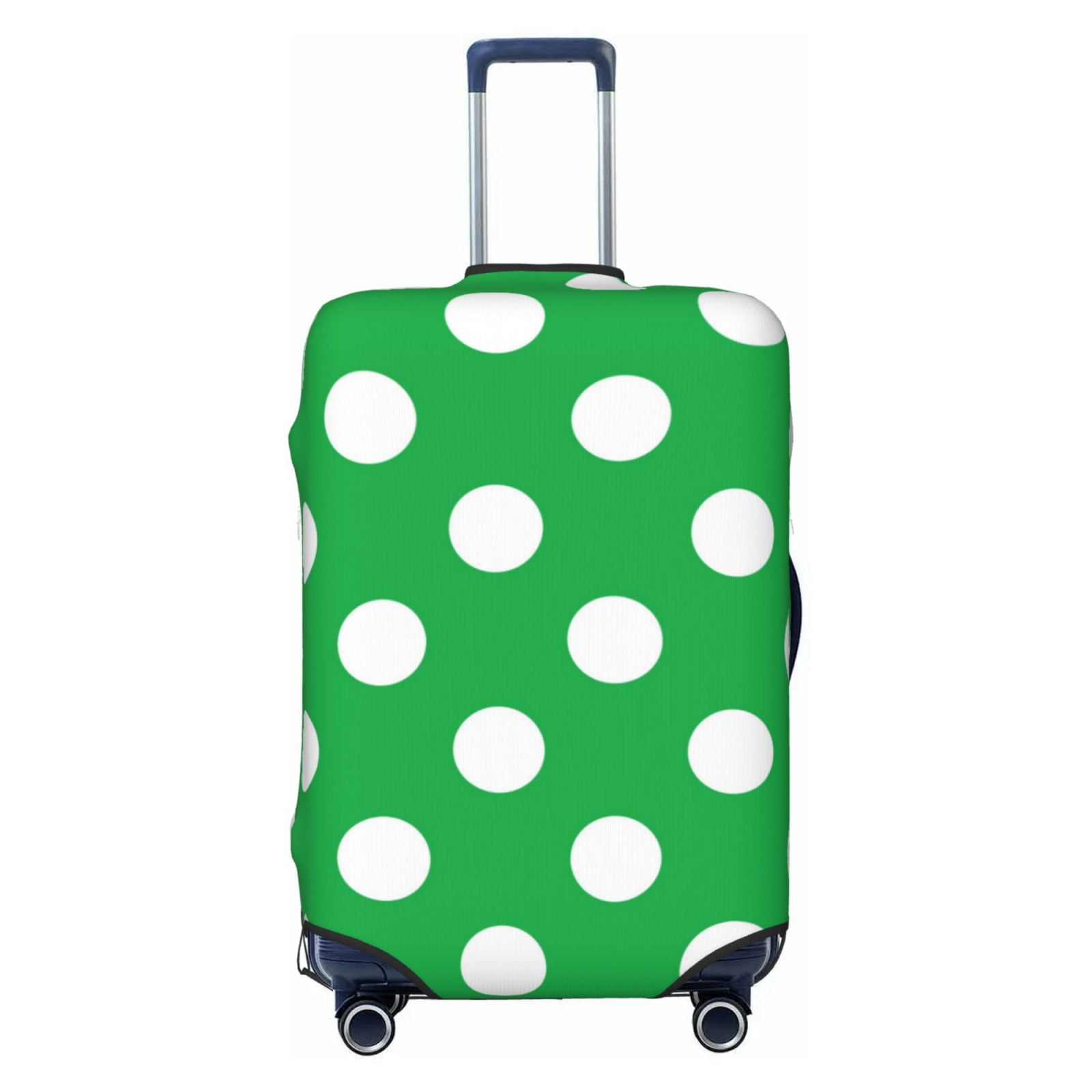 Balery Luggage Cover Green And White Polka Dot Print Suitcase Covers