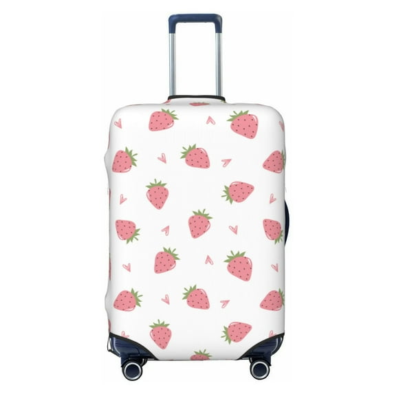 Balery Luggage Cover Hand Drawn Strawberry Print Suitcase Covers for Luggage Elastic Washable Suitcase Protector Fits 18-32 Inch Luggage-Small