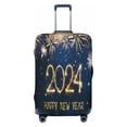 thumbnail image 1 of Balery Luggage Cover Happy New Year 2024 (3) Print Suitcase Covers for Luggage Elastic Washable Suitcase Protector Fits 18-32 Inch Luggage-Medium, 1 of 9