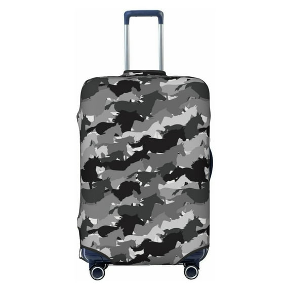 Balery Luggage Cover Horse Silhouette Print Suitcase Covers for Luggage Elastic Washable Suitcase Protector Fits 18-32 Inch Luggage-Medium