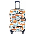 thumbnail image 1 of Balery Luggage Cover Industrial Transportations Print Suitcase Covers for Luggage Elastic Washable Suitcase Protector Fits 18-32 Inch Luggage-, 1 of 9