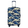 thumbnail image 1 of Balery Luggage Cover Japanese Water Wave Print Suitcase Covers for Luggage Elastic Washable Suitcase Protector Fits 18-32 Inch Luggage-Large, 1 of 9