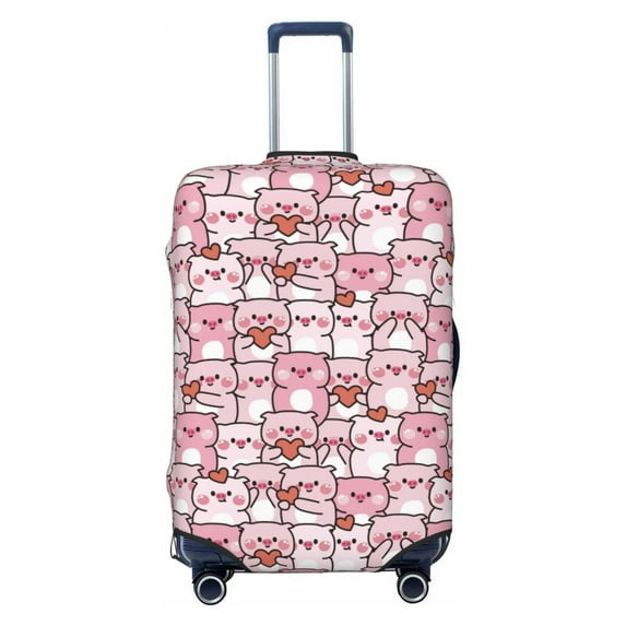 Balery Luggage Cover Kawaii Pig Print Suitcase Covers for Luggage Elastic Washable Suitcase Protector Fits 18-32 Inch Luggage-Medium