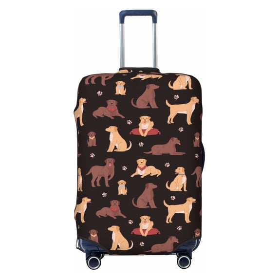 Balery Luggage Cover Labrador Retriever Dog Print Suitcase Covers for Luggage Elastic Washable Suitcase Protector Fits 18-32 Inch Luggage-Small