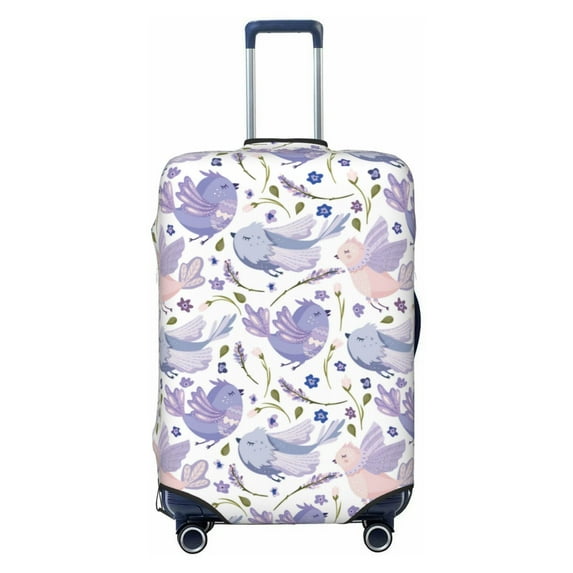 Balery Luggage Cover Lavender Flowers Print Suitcase Covers for Luggage Elastic Washable Suitcase Protector Fits 18-32 Inch Luggage-Large