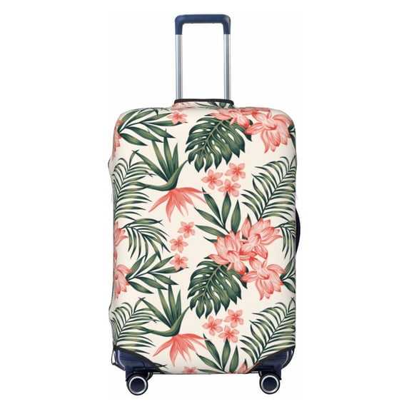 Balery Luggage Cover Lilies Flowers Print Suitcase Covers for Luggage Elastic Washable Suitcase Protector Fits 18-32 Inch Luggage-Small