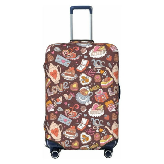 Balery Luggage Cover Love Heart Print Suitcase Covers for Luggage Elastic Washable Suitcase Protector Fits 18-32 Inch Luggage-X-Large