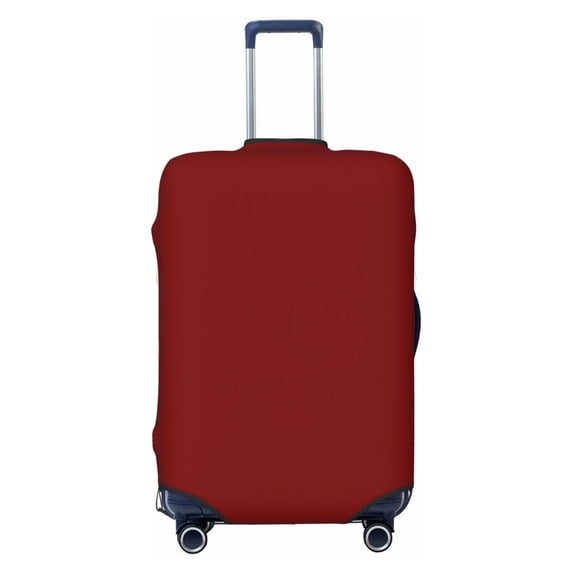 Balery Luggage Cover Maroon Print Suitcase Covers for Luggage Elastic Washable Suitcase Protector Fits 18-32 Inch Luggage-Large