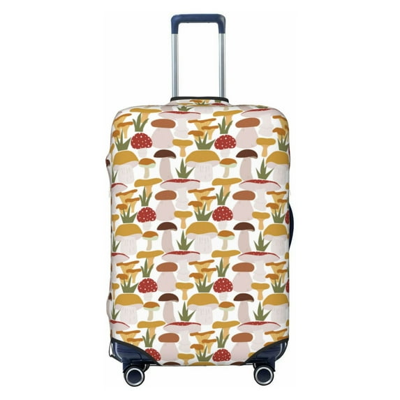 Balery Luggage Cover Mushroom Print Suitcase Covers for Luggage Elastic Washable Suitcase Protector Fits 18-32 Inch Luggage-Small