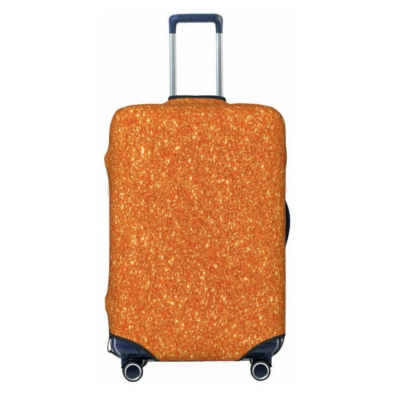 Balery Luggage Cover Orange Glitter Print Suitcase Covers for Luggage Elastic Washable Suitcase Protector Fits 18-32 Inch Luggage-Small