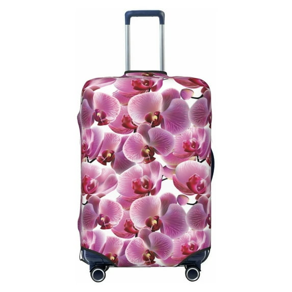 Balery Luggage Cover Orchids Flowers Print Suitcase Covers for Luggage Elastic Washable Suitcase Protector Fits 18-32 Inch Luggage-X-Large