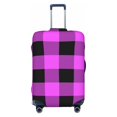 thumbnail image 1 of Balery Luggage Cover Purple Black Buffalo Plaid Print Suitcase Covers for Luggage Elastic Washable Suitcase Protector Fits 18-32 Inch Luggage-Small, 1 of 9