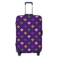 thumbnail image 1 of Balery Luggage Cover Purple Mardi Gras Print Suitcase Covers for Luggage Elastic Washable Suitcase Protector Fits 18-32 Inch Luggage-X-Large, 1 of 9