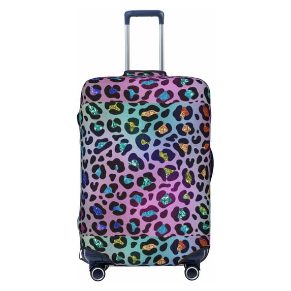 Balery Luggage Cover Rainbow Animal Skin Print Suitcase Covers for Luggage Elastic Washable Suitcase Protector Fits 18-32 Inch Luggage-Large