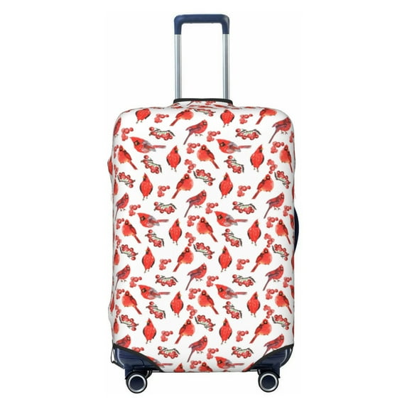 Balery Luggage Cover Red Birds Print Suitcase Covers for Luggage Elastic Washable Suitcase Protector Fits 18-32 Inch Luggage-Small