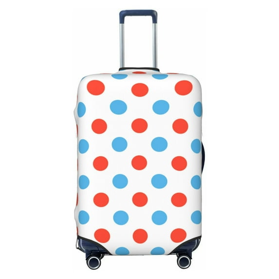 Balery Luggage Cover Red Blue Polka Dots Print Suitcase Covers for Luggage Elastic Washable Suitcase Protector Fits 18-32 Inch Luggage-X-Large