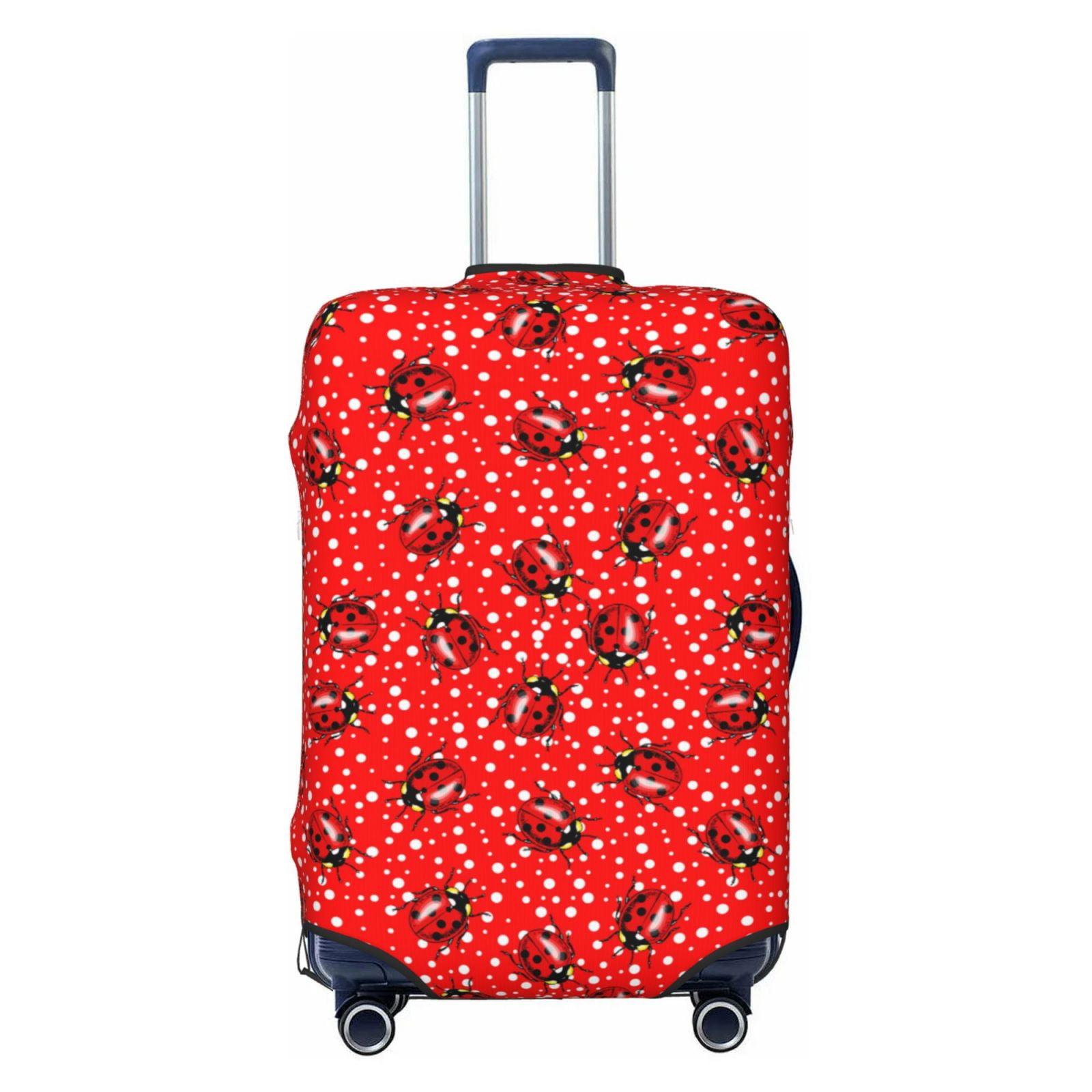 Argyle Red Pattern Print Luggage Cover Protector main image 1
