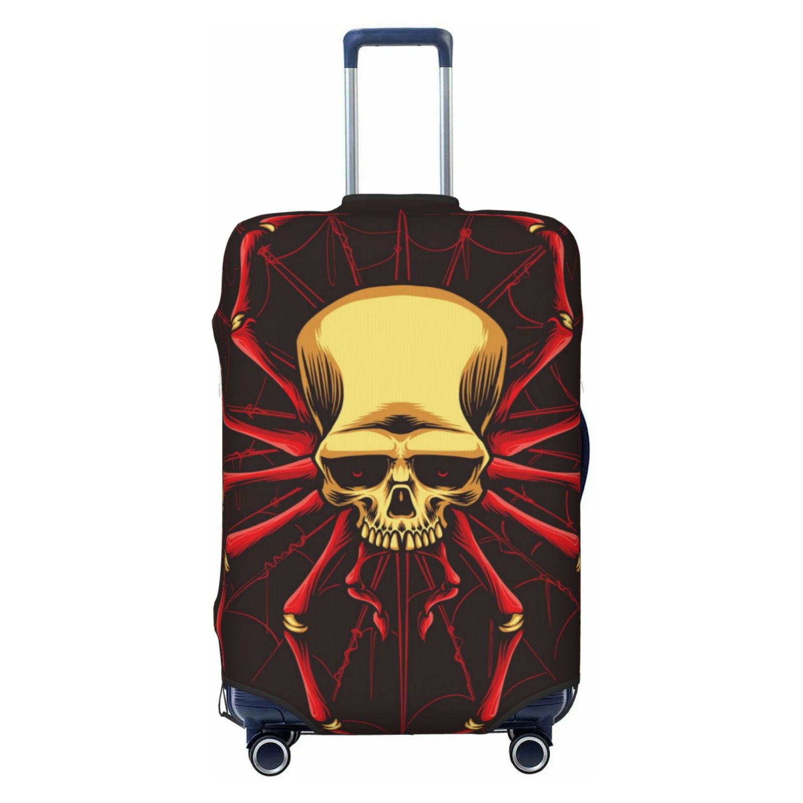 Balery Luggage Cover Red Skull Spider Print Suitcase Covers for Luggage