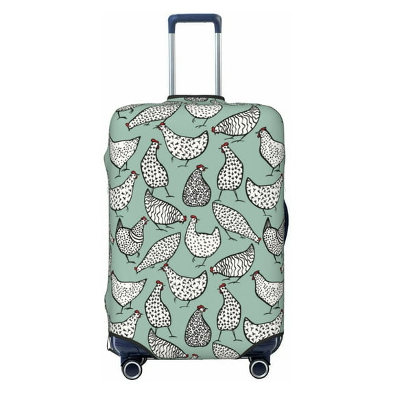 Balery Luggage Cover Retro Rooster4 Print Suitcase Covers for Luggage Elastic Washable Suitcase Protector Fits 18-32 Inch Luggage-X-Large