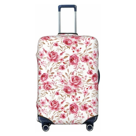 Balery Luggage Cover Rose Flowers Print Suitcase Covers for Luggage Elastic Washable Suitcase Protector Fits 18-32 Inch Luggage-Small