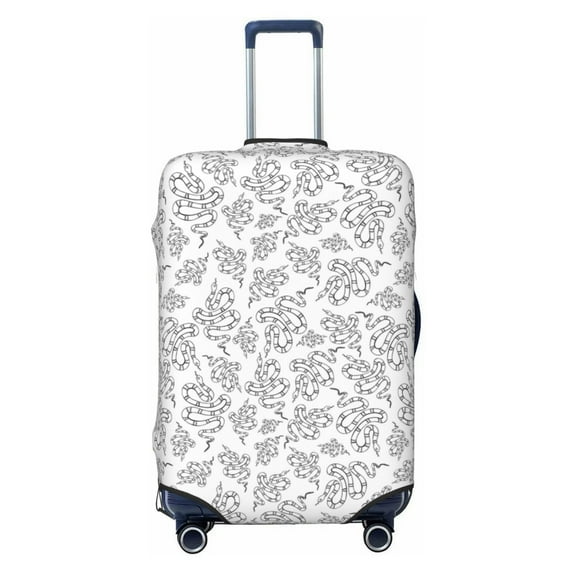 Balery Luggage Cover Snake Print Suitcase Covers for Luggage Elastic Washable Suitcase Protector Fits 18-32 Inch Luggage-Small