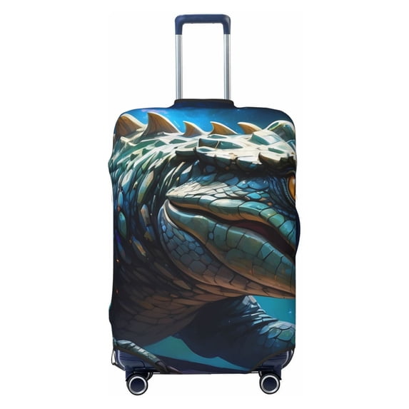 Balery Luggage Cover Starry Sky Colorful Crocodile A Print Suitcase Covers for Luggage Elastic Washable Suitcase Protector Fits 18-32 Inch Luggage-Large
