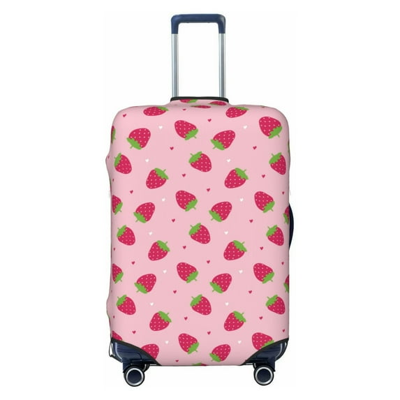 Balery Luggage Cover Strawberries Print Suitcase Covers for Luggage Elastic Washable Suitcase Protector Fits 18-32 Inch Luggage-X-Large