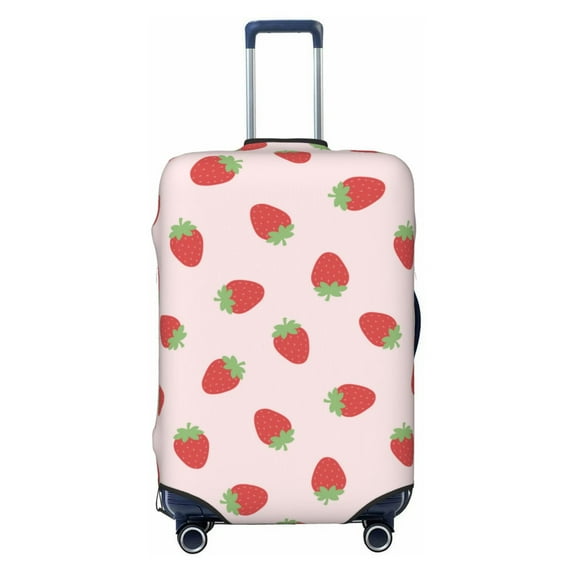 Balery Luggage Cover Strawberry Print Suitcase Covers for Luggage Elastic Washable Suitcase Protector Fits 18-32 Inch Luggage-Large