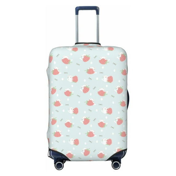 Balery Luggage Cover Strawberry Print Suitcase Covers for Luggage Elastic Washable Suitcase Protector Fits 18-32 Inch Luggage-Small