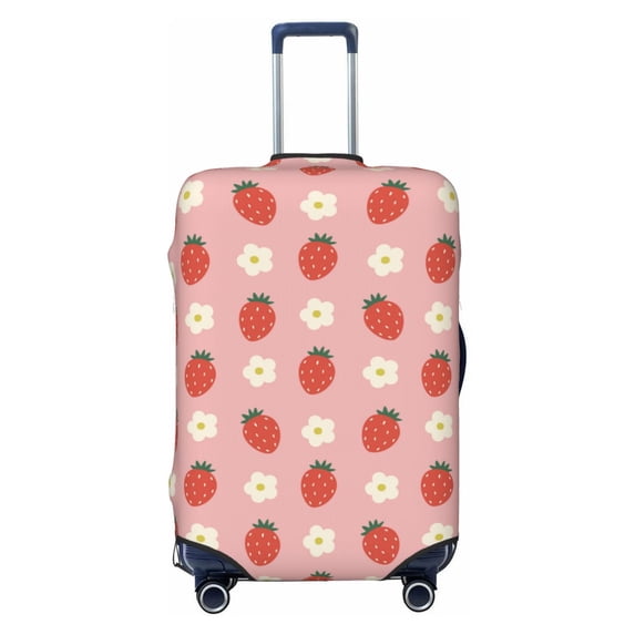 Balery Luggage Cover Strawberry Print Suitcase Covers for Luggage Elastic Washable Suitcase Protector Fits 18-32 Inch Luggage-