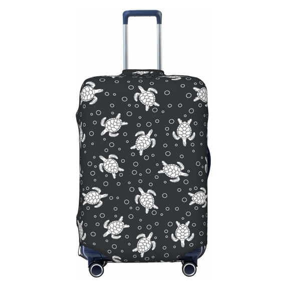 Balery Luggage Cover Turtle Print Suitcase Covers for Luggage Elastic Washable Suitcase Protector Fits 18-32 Inch Luggage-