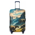 thumbnail image 1 of Balery Luggage Cover Valley River Dinosaur Print Suitcase Covers for Luggage Elastic Washable Suitcase Protector Fits 18-32 Inch Luggage-Small, 1 of 9
