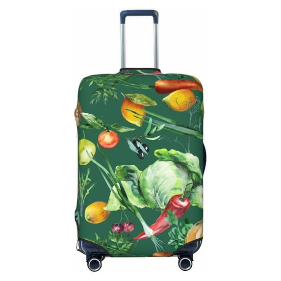 Balery Luggage Cover Vegan Print Suitcase Covers for Luggage Elastic Washable Suitcase Protector Fits 18-32 Inch Luggage-X-Large