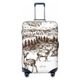 thumbnail image 1 of Balery Luggage Cover Woodland Forest With Deers Print Suitcase Covers for Luggage Elastic Washable Suitcase Protector Fits 18-32 Inch Luggage-X-Large, 1 of 9