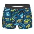 thumbnail image 1 of Balery Machinery Road Construction Men's Boxer Briefs, Soft and Breathable Cotton Underwear with nylon Waistband-Large, 1 of 9
