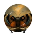 thumbnail image 1 of Balery Majestic Butterfly Sunset Print Bone China Decorative Plate Ceramic Dinner Plates Art Crafts with Display Stand-6in, 1 of 6