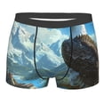 thumbnail image 1 of Balery Majestic Eagle Over Castle Men's Boxer Briefs, Soft and Breathable Cotton Underwear with nylon Waistband-XX-Large, 1 of 9