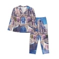 Girls Princess Castle Long Sleeve Pajama Set by Ishtex