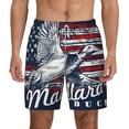 thumbnail image 1 of Balery Mallard Duck With American Flag Mens Swim Trunks Swim Shorts for Men Quick Dry Inseam Beach Shorts with Compression Liner Pocket-X-Large, 1 of 9