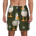 thumbnail image 1 of Balery Mallard Ducks Wild Birds Mens Swim Trunks Swim Shorts for Men Quick Dry Inseam Beach Shorts with Compression Liner Pocket-Large, 1 of 9