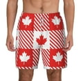 thumbnail image 1 of Balery Maple Leaves1 Mens Swim Trunks Swim Shorts for Men Quick Dry Inseam Beach Shorts with Compression Liner Pocket-Small, 1 of 9