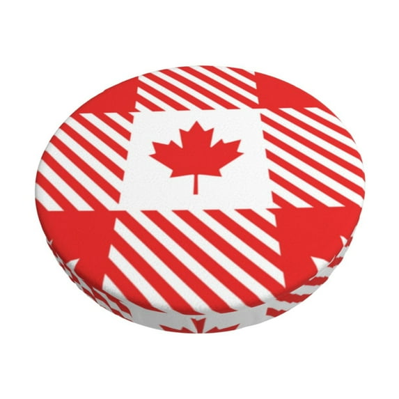 Balery Maple Leaves1 Velvet Round Bar Chair Cushion Cover Adjustable, Protects From Scratches And Stains, Soft & Washable Ideal For Wooden And Metal Stools - 13 Inch