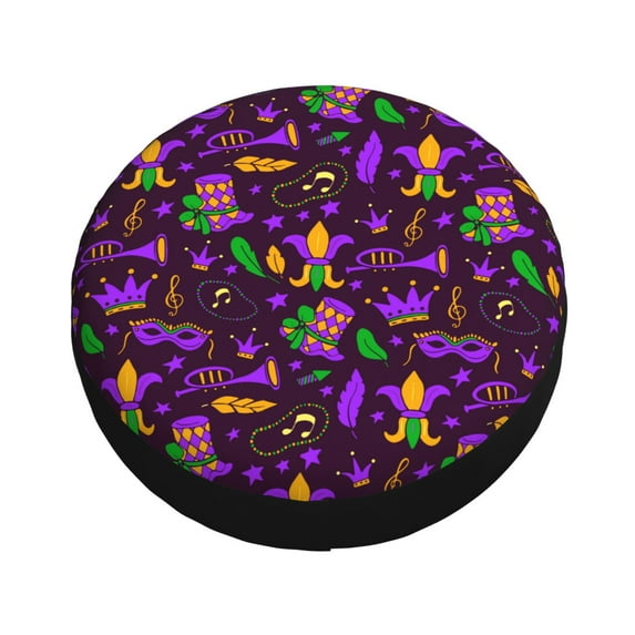 Balery Mardi Gra2 Tire Covers - Tough Tire Wheel Protector for Truck, SUV, Trailer, Camper, RV -15 inch