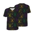 thumbnail image 1 of Balery Mardi Gras Carnival Baseball Jersey for Men Casual Button Down Shirts Short Sleeve Active Team Sports Uniform-3X-Large, 1 of 9